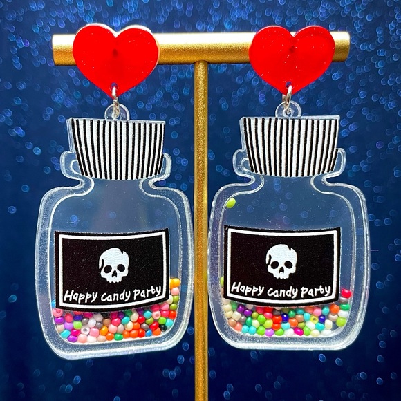 Poison pills skull earrings - Picture 3 of 11